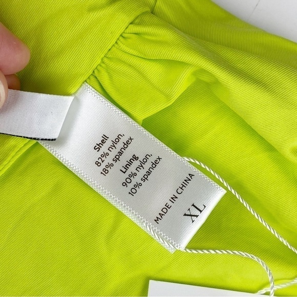 Andie The Aruba Halter Bikini Top Swimsuit Neon Lemon Size XL NWT - Picture 8 of 8